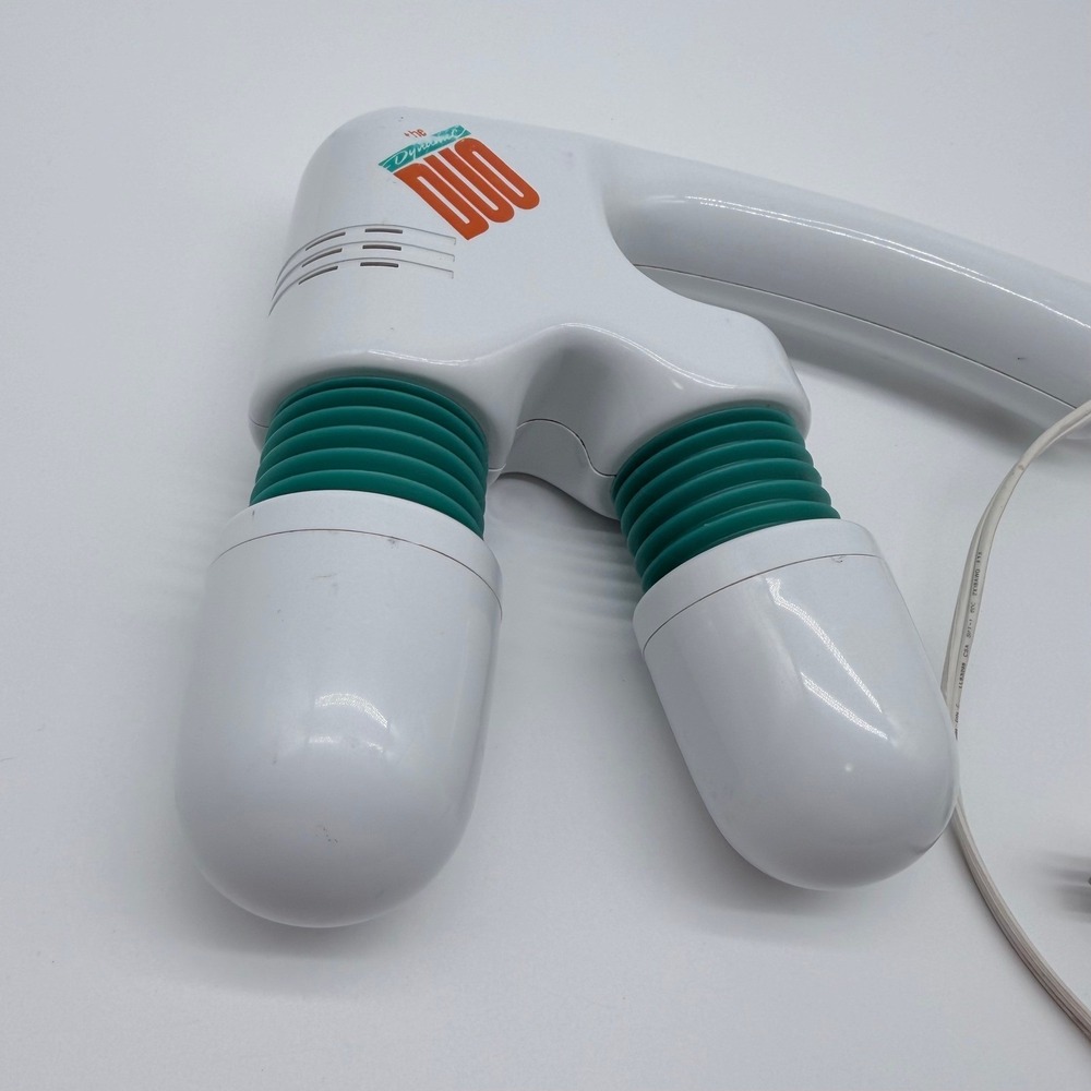 Homedics Dynamic Duo PM-707 Handheld Percussion Massager White Teal Vintage